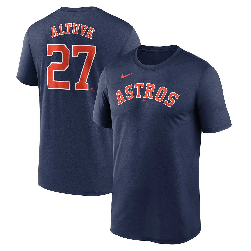 Men's Nike Jose Altuve Navy Houston Astros Legend Name & Number Performance T-Shirt