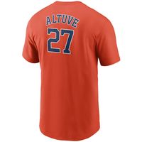 Men's Nike Jose Altuve Orange Houston Astros Name & Number T-Shirt