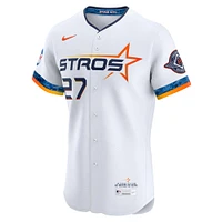 Men's Nike Jose Altuve White Houston Astros 2025 City Connect Elite Player Jersey
