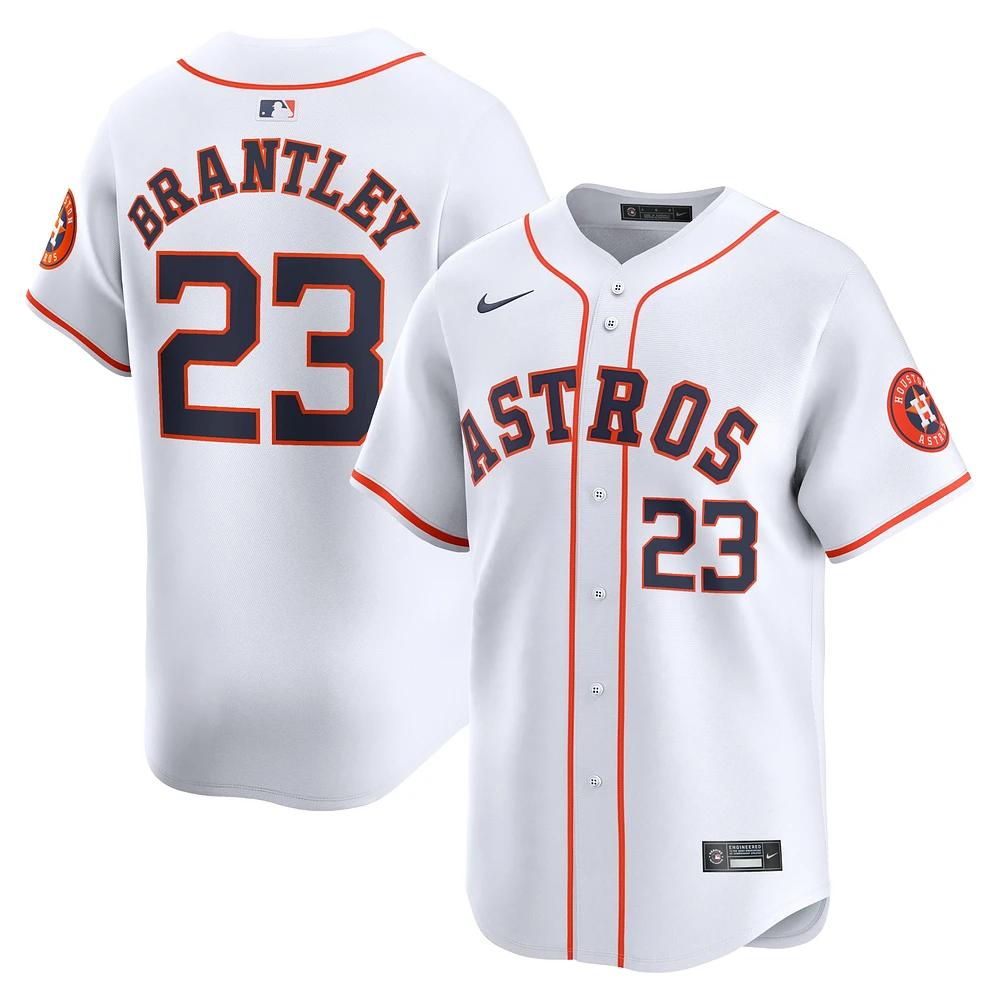 Maillot de joueur Nike Michael Brantley Houston Astros Home Limited blanc pour homme