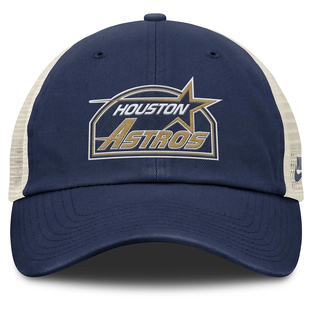 Men's Nike Navy/Natural Houston Astros Cooperstown Collection Club Trucker Adjustable Hat