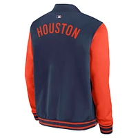 Men's Nike Navy/Orange Houston Astros Authentic Collection Dugout Full-Zip Bomber Jacket