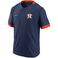 Men's Nike Navy/Orange Houston Astros Authentic Collection Short Sleeve Hot Pullover Jacket