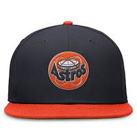 Casquette ajustée Nike bleu marine/orange Houston Astros Rewind Cooperstown True Performance pour hommes