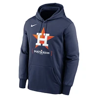 Men's Nike Navy Houston Astros 2024 MLB Postseason Authentic Collection Therma Pullover Hoodie