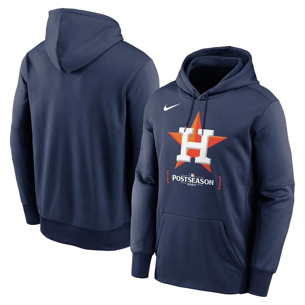 Sweat à capuche Nike bleu marine Houston Astros 2024 MLB Authentic Collection Therma pour homme