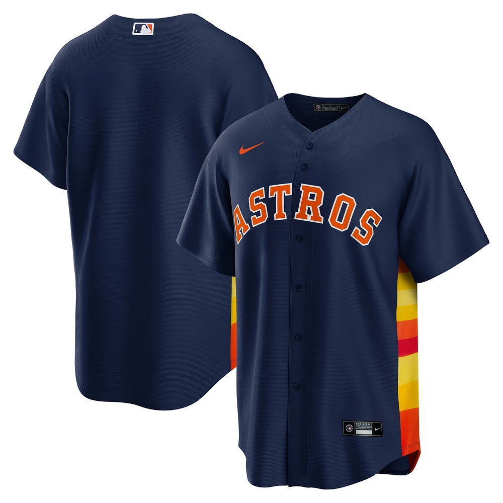 Maillot d'équipe Nike Houston Astros Alternate Replica bleu marine pour homme