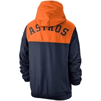 Men's Nike Navy Houston Astros Anorak 1/2-Zip Pullover Hooded Jacket