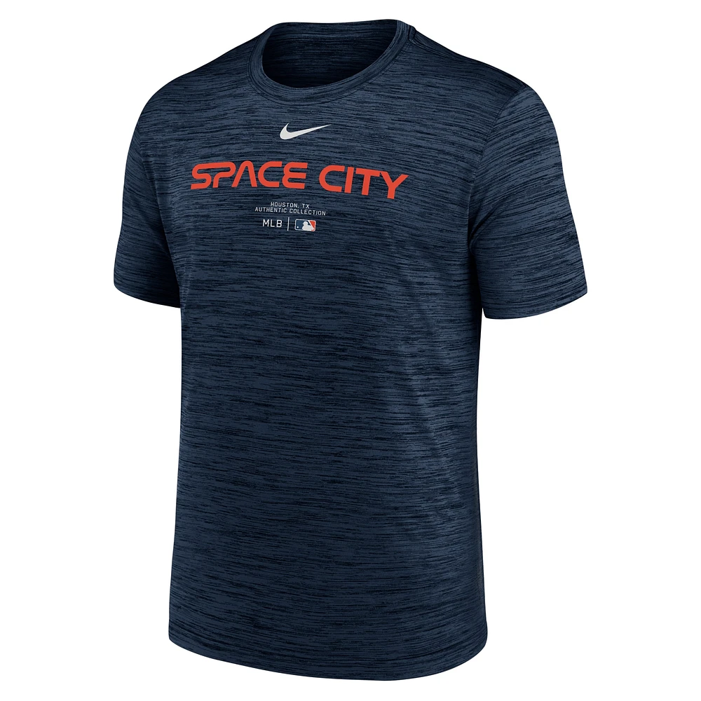 T-shirt Nike bleu marine Houston Astros Authentic Collection City Connect Velocity Performance pour homme