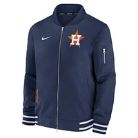 Men's Nike Navy Houston Astros Authentic Collection Full-Zip Bomber Jacket