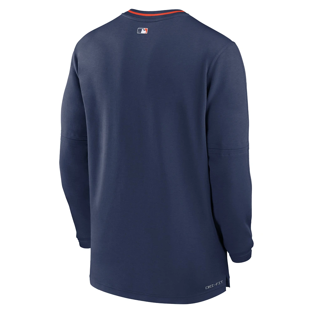 Men's Nike Navy Houston Astros Authentic Collection Performance Half-Zip Top