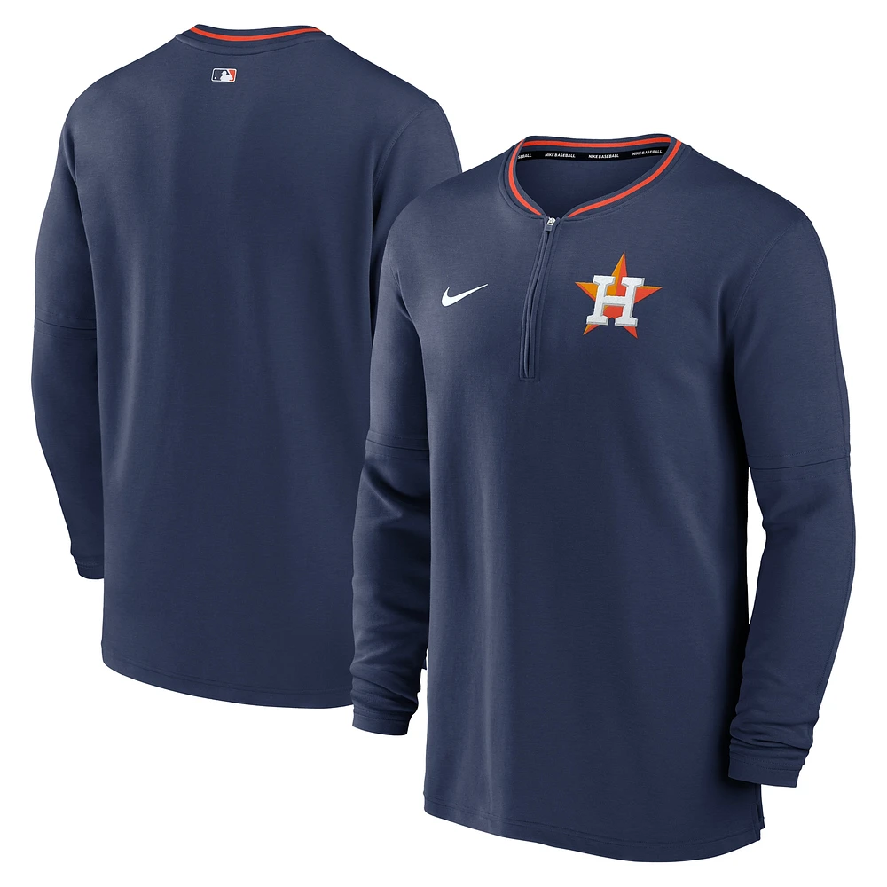 Men's Nike Navy Houston Astros Authentic Collection Performance Half-Zip Top