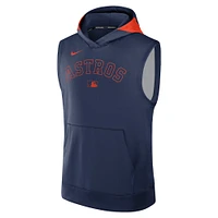 Men's Nike Navy Houston Astros Authentic Collection Performance Sleeveless Pullover Hoodie