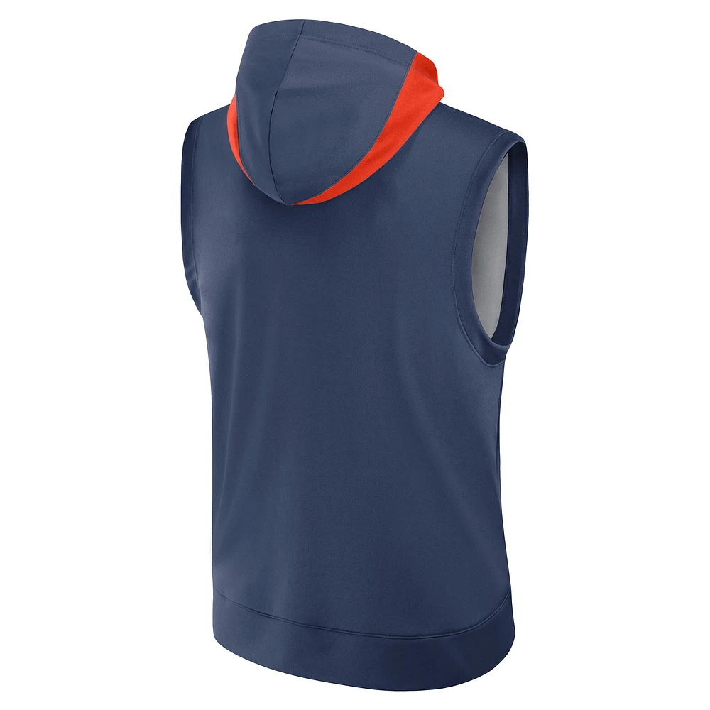 Men's Nike Navy Houston Astros Authentic Collection Performance Sleeveless Pullover Hoodie