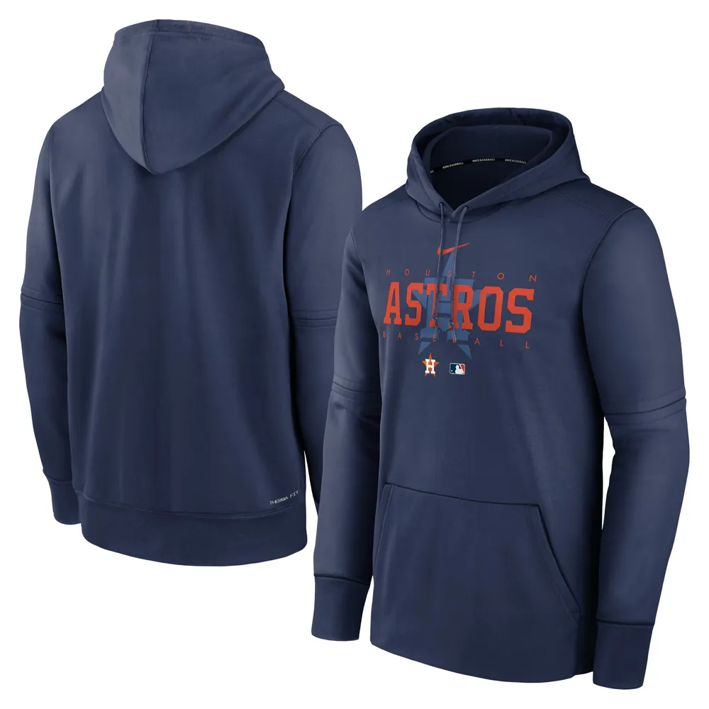 Atlanta Braves Nike Youth Pregame Performance Pullover Hoodie - Navy