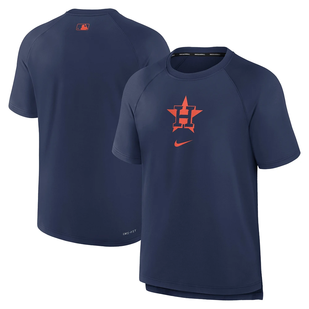 Men's Nike Navy Houston Astros Authentic Collection Pregame Raglan Performance T-Shirt