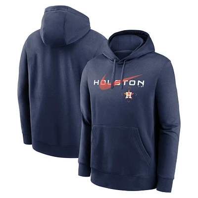 Sweat à capuche enfiler pour homme Nike Houston Astros Big & Tall Over Arch bleu marine