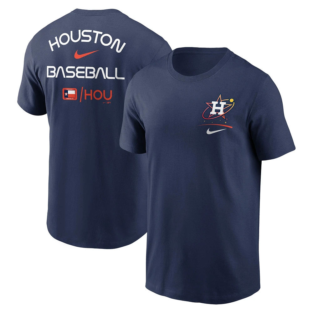 T-shirt Nike bleu marine Houston Astros City Connect 2-Hit pour homme