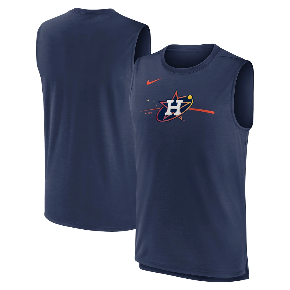 Débardeur musclé Nike Houston Astros City Connect pour homme, bleu marine