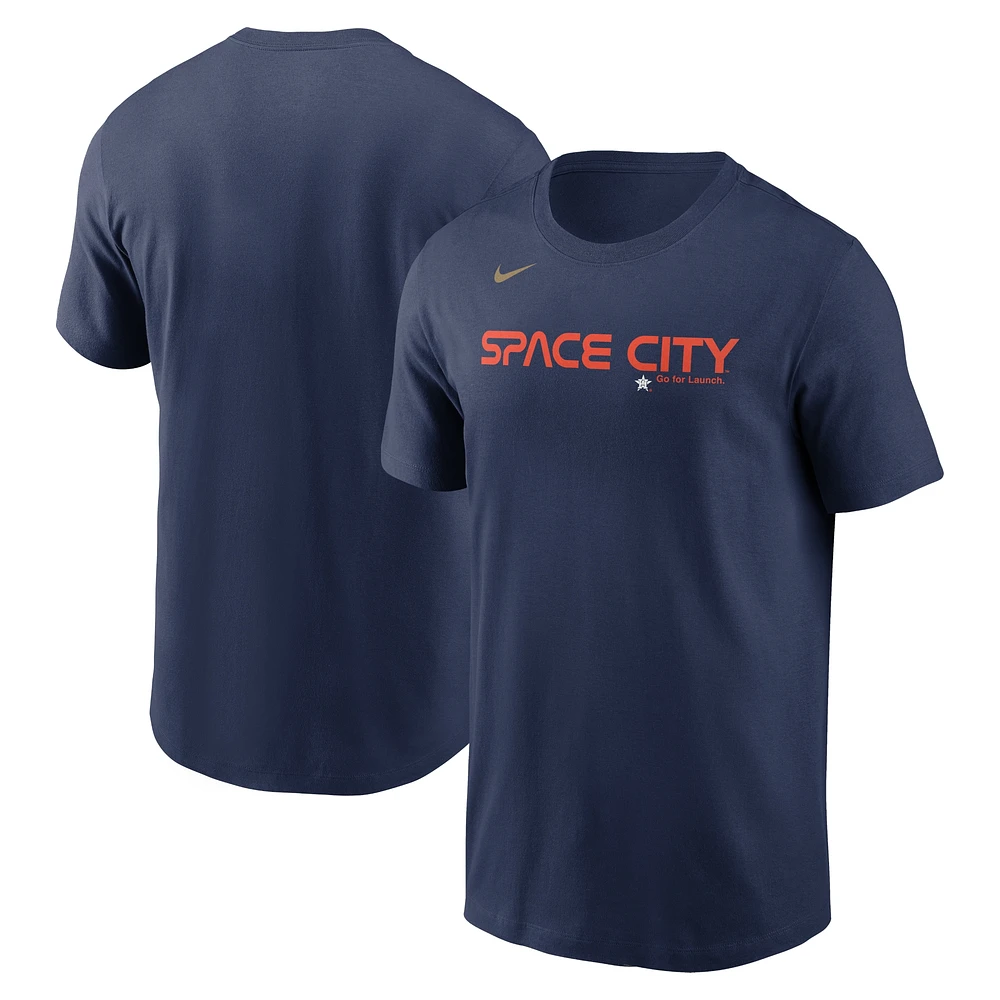 T-shirt Nike bleu marine avec le mot-symbole Houston Astros City Connect pour homme