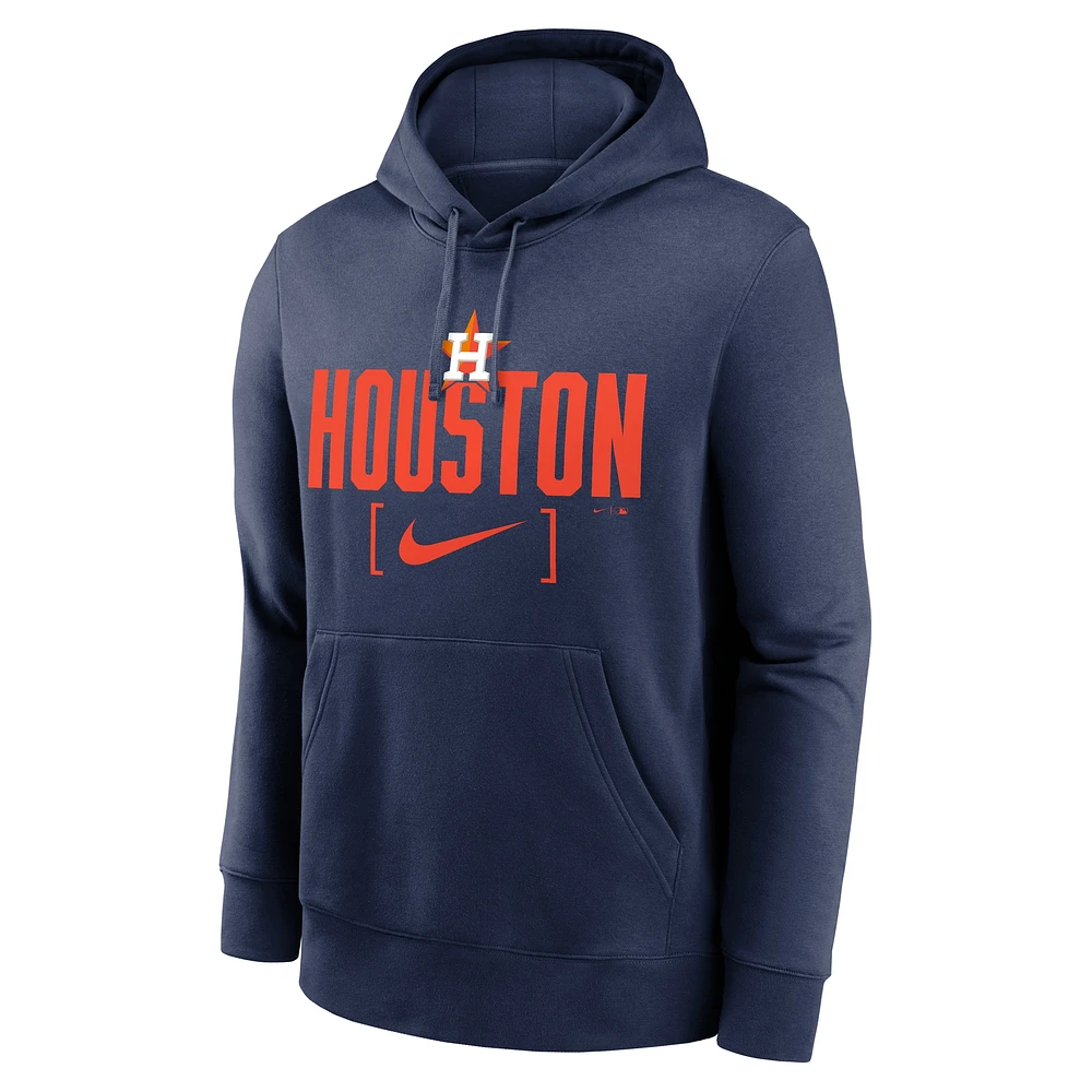 Sweat à capuche Nike Houston Astros Club Slack pour homme bleu marine