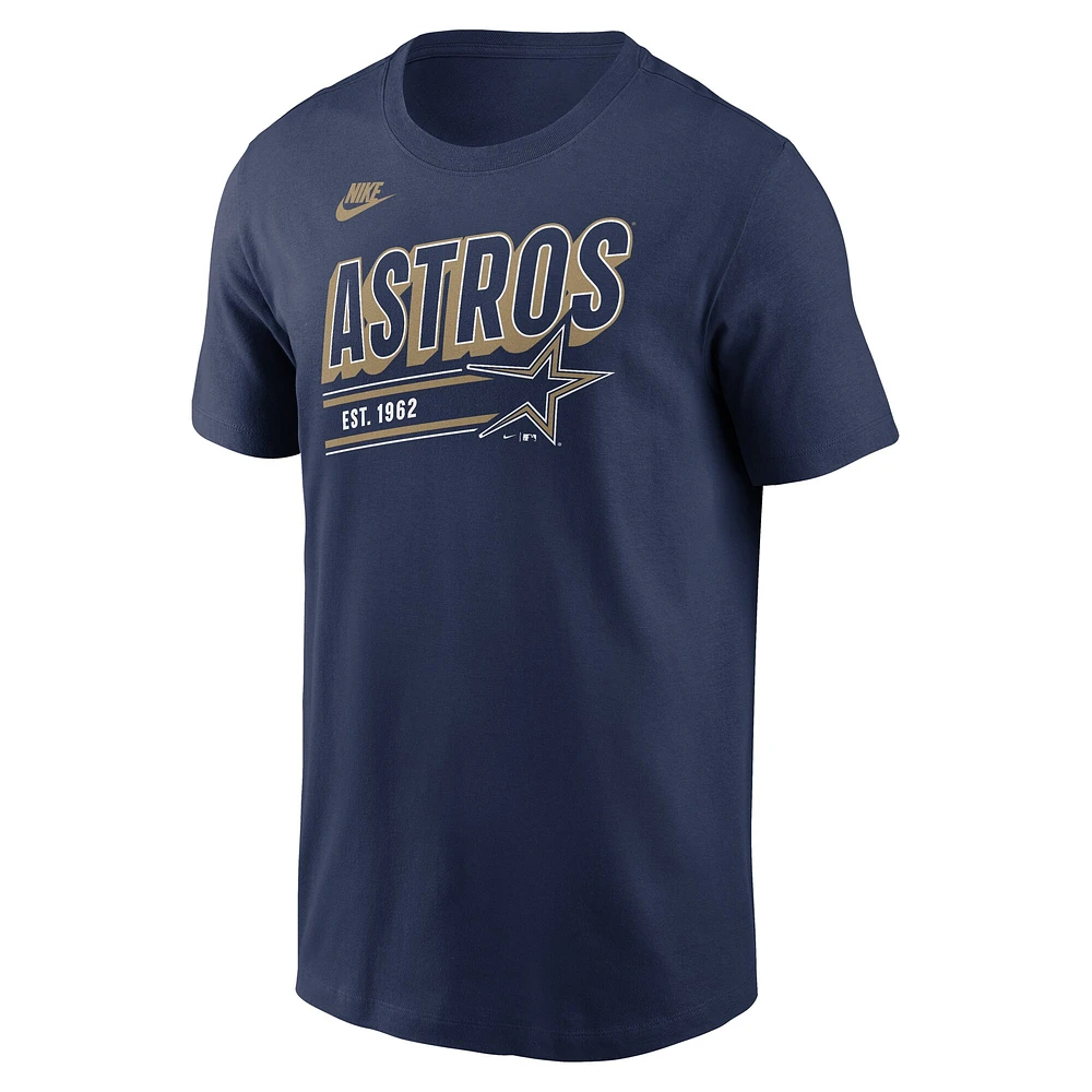 T-shirt rétro Nike bleu marine Houston Astros Cooperstown Collection pour homme