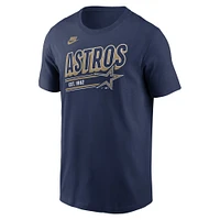 T-shirt rétro Nike bleu marine Houston Astros Cooperstown Collection pour homme