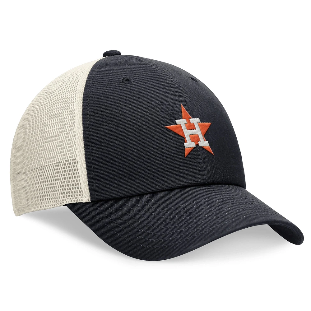 Casquette ajustable Nike Houston Astros Cooperstown Collection Rewind Club Trucker pour hommes, bleu marine