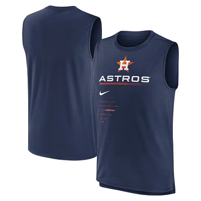 Débardeur Nike Houston Astros Exceed Performance pour homme - Bleu marine