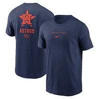 Men's Nike Navy Houston Astros Large Logo Back Stack T-Shirt