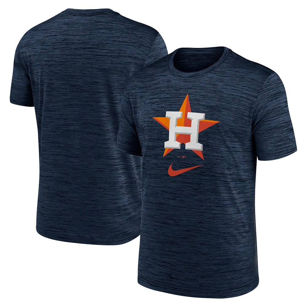 T-shirt Nike bleu marine Houston Astros Logo Velocity Performance pour hommes