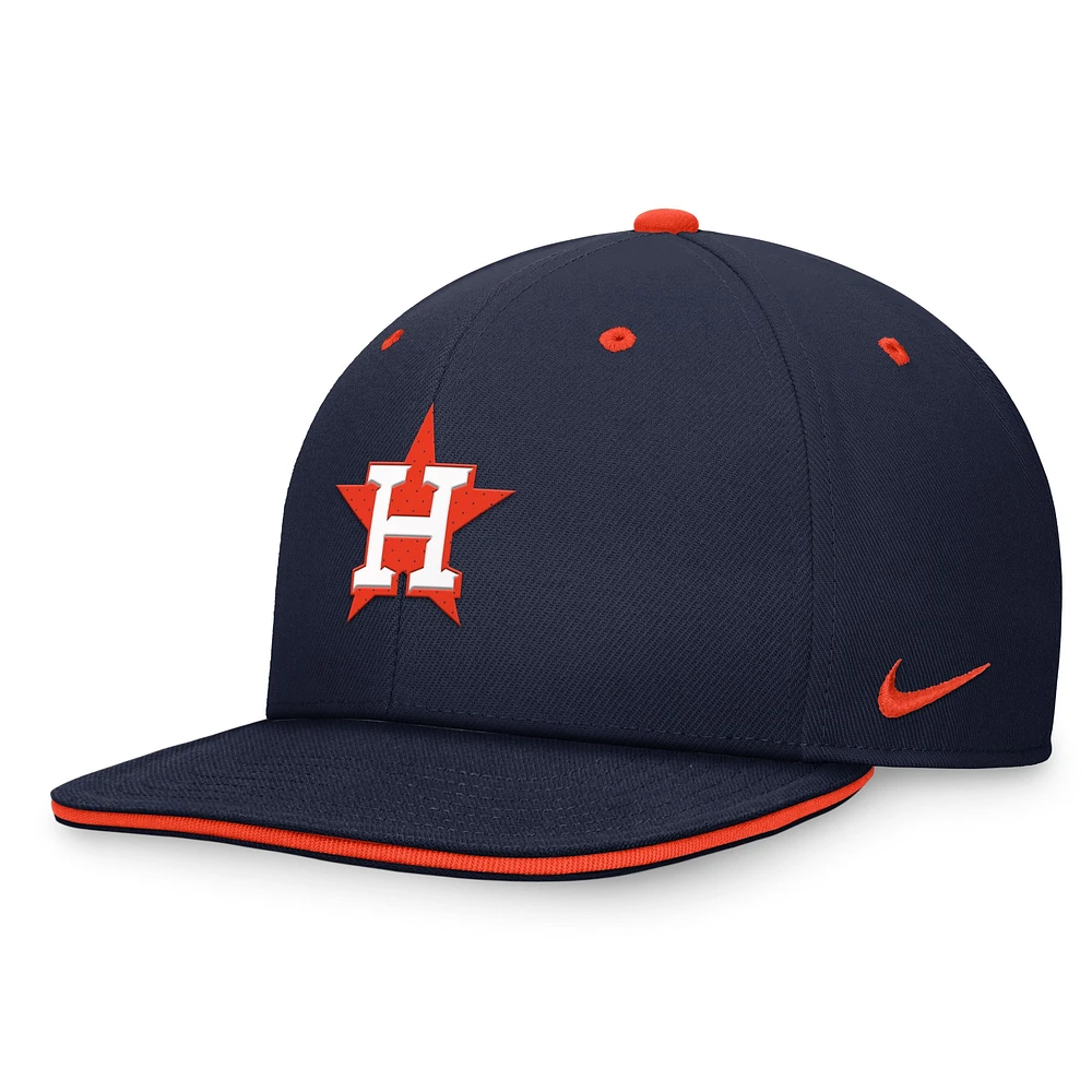 Casquette Snapback Nike Houston Astros Primetime Pro Performance pour hommes, bleu marine