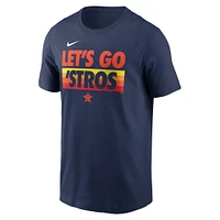 T-shirt Nike Houston Astros Rally Rule pour homme, bleu marine