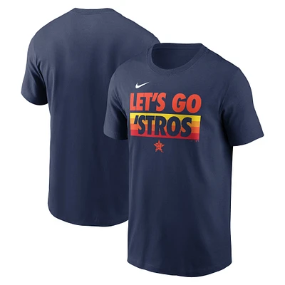 T-shirt Nike Houston Astros Rally Rule pour homme, bleu marine