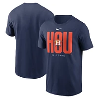 T-shirt de tableau bord Nike Houston Astros pour hommes, bleu marine