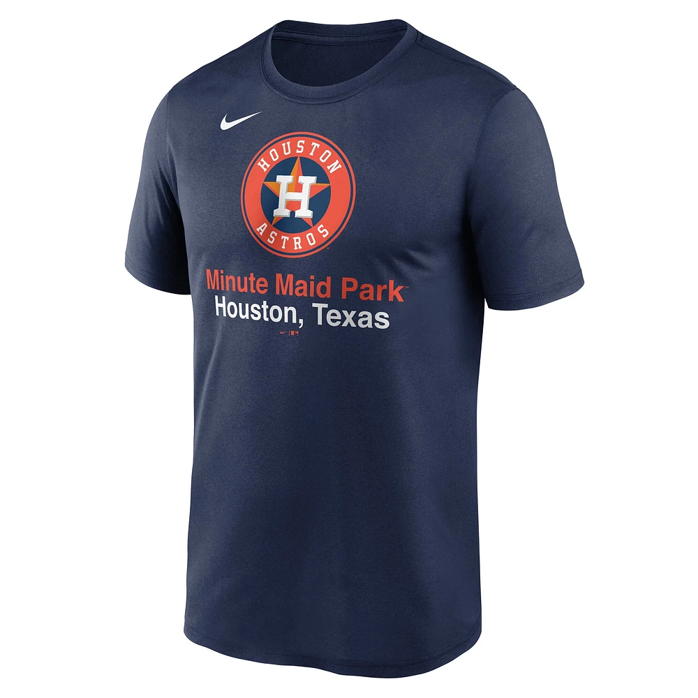 T-shirt Nike bleu marine Houston Astros Stadium Legend Performance pour homme