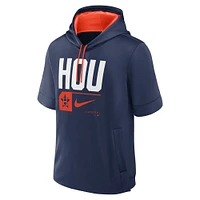 Sweat à capuche manches courtes Nike bleu marine Houston Astros Tri Code Lockup pour hommes