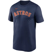 T-shirt Nike Houston Astros Wordmark Legend pour homme, bleu marine