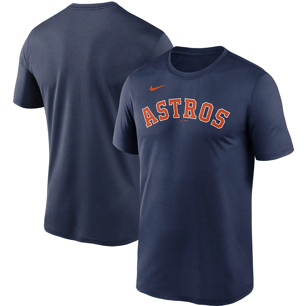 T-shirt Nike Houston Astros Wordmark Legend pour homme, bleu marine