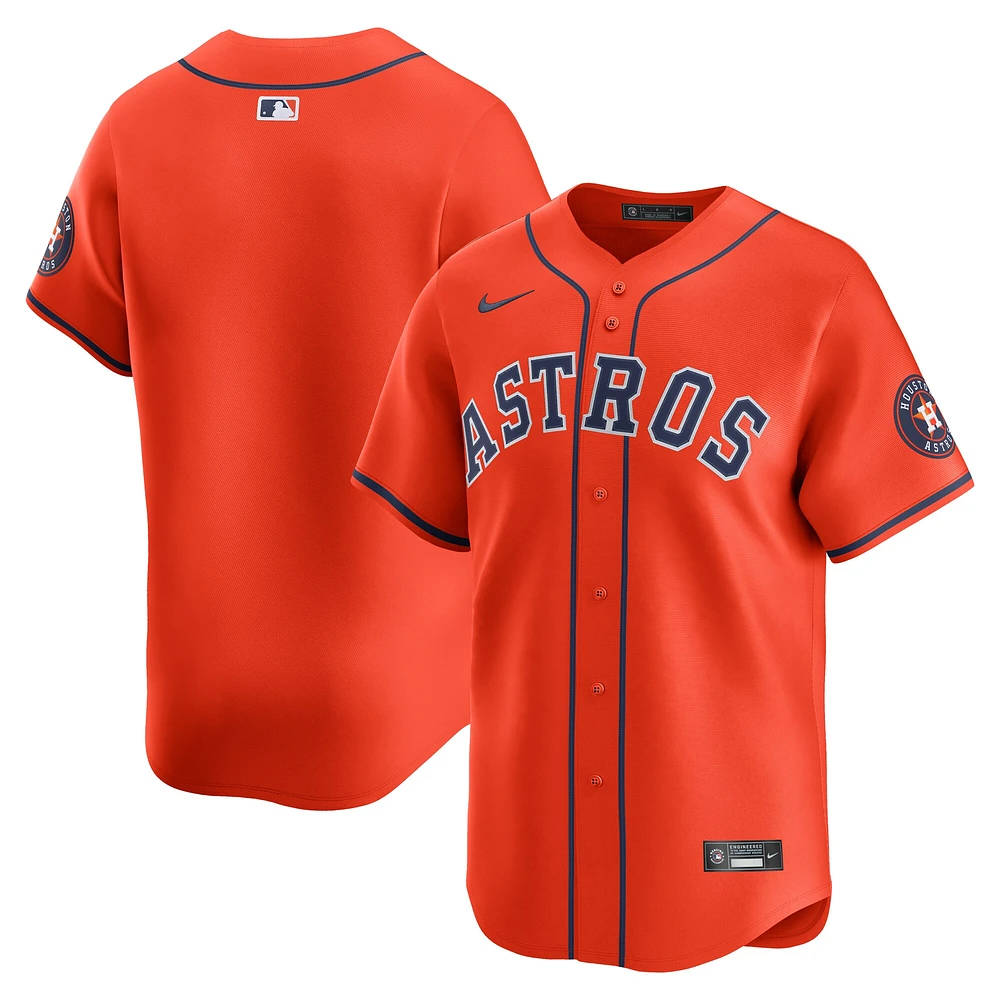 Men's Nike Orange Houston Astros Alternate Limited Jersey