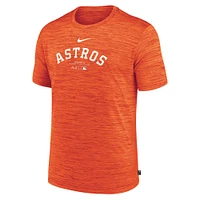 T-shirt d'entraînement Nike Velocity Performance Authentic Collection des Houston Astros pour hommes, orange