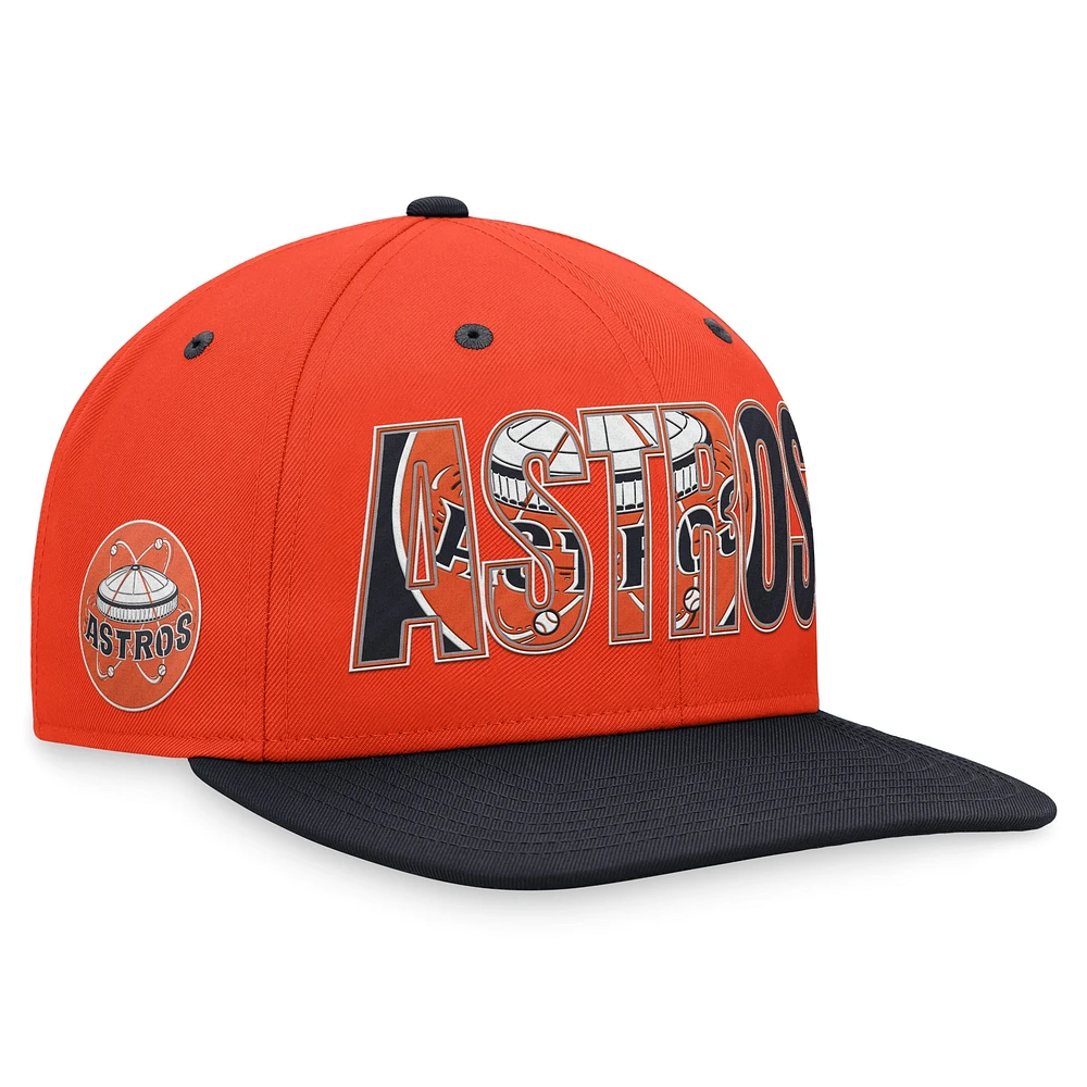 Men's Nike Orange Houston Astros Cooperstown Collection Pro Snapback Hat