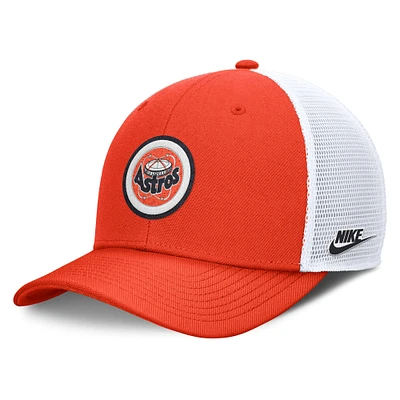 Casquette ajustable Rise Trucker de la collection Cooperstown des Houston Astros de Nike Orange pour homme