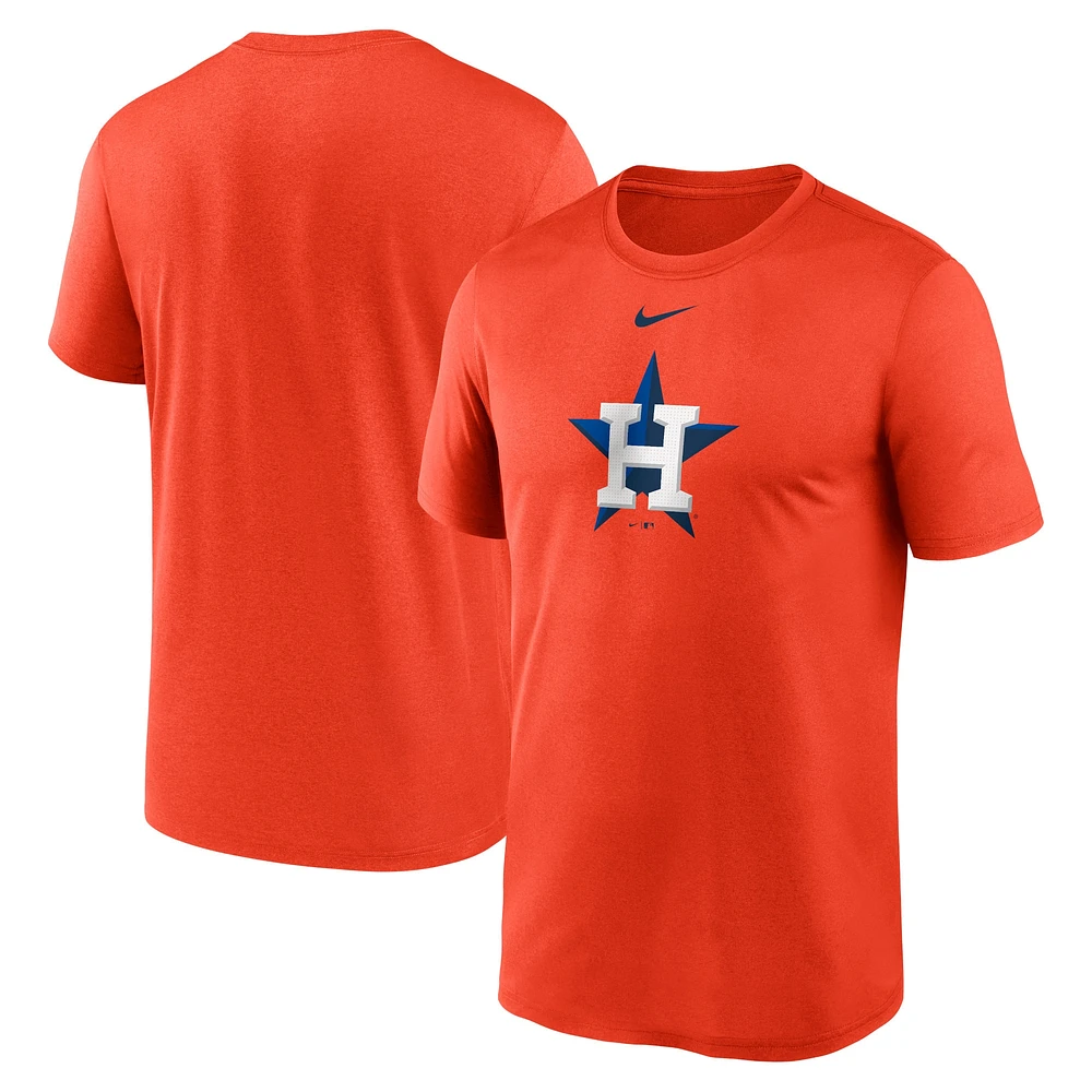 T-shirt de performance Nike Houston Astros Legend Fuse avec grand logo pour homme, orange