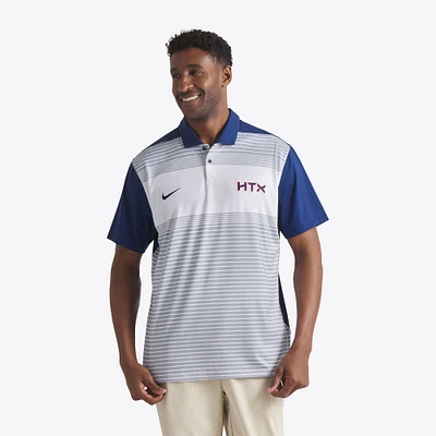 Polo Nike blanc/bleu marine Houston Astros 2025 City Connect Fashion Legacy Icon Vapor Performance pour homme