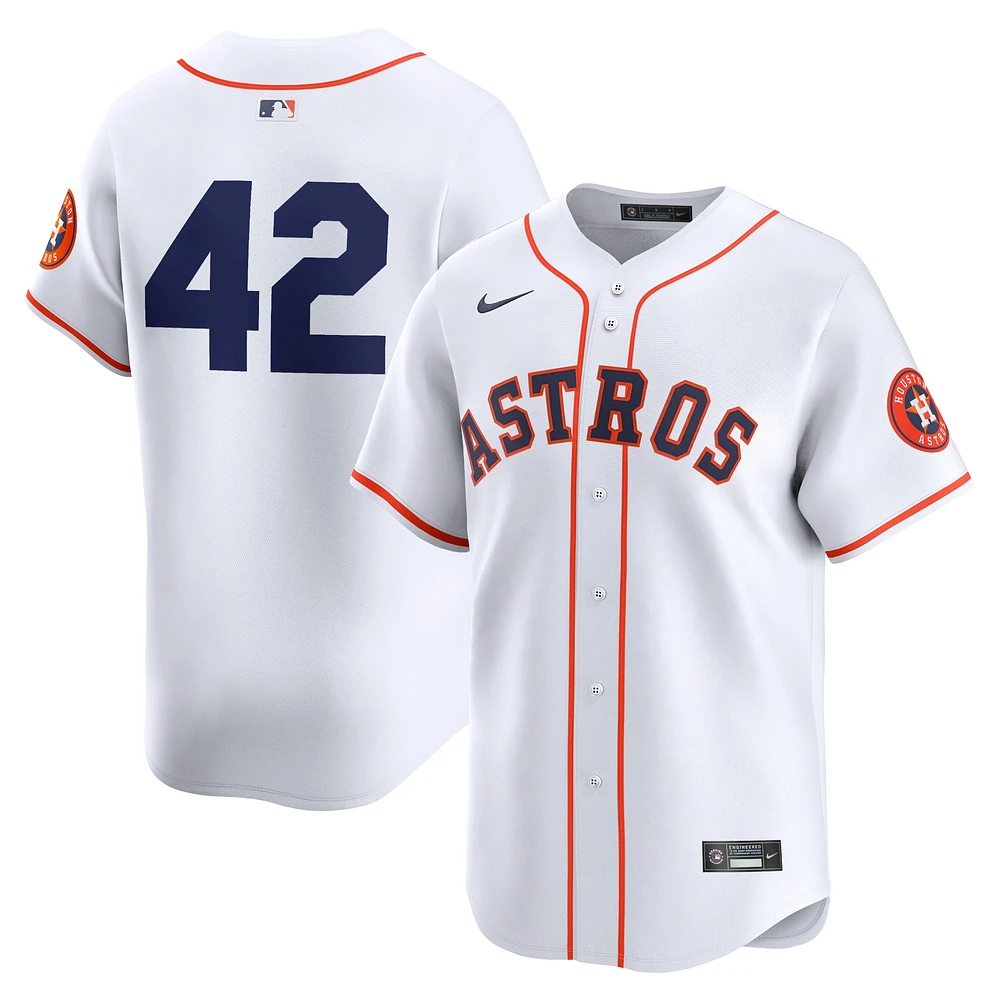 Men's Nike  White Houston Astros 2024 Jackie Robinson Day Home Limited Jersey