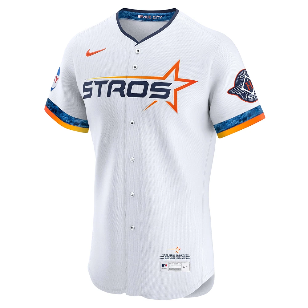 Men's Nike  White Houston Astros 2025 City Connect Elite Jersey