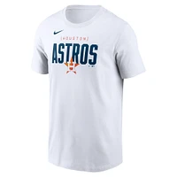 T-shirt Nike blanc Houston Astros Home Team Bracket Stack pour homme