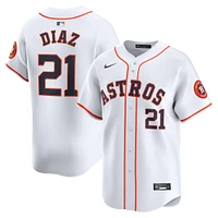 Maillot de joueur Nike Yainer Diaz pour hommes, blanc, Houston Astros Home Limited Player