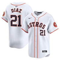 Men's Nike Yainer Diaz White Houston Astros Home Limited Player Jersey